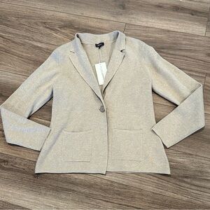 NWT! Pure Amici Silk Blend Blazer in Color Linen Size Medium